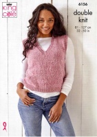 Knitting Pattern - King Cole 6156 - Simply Denim DK - Ladies Tank Top and Sweater